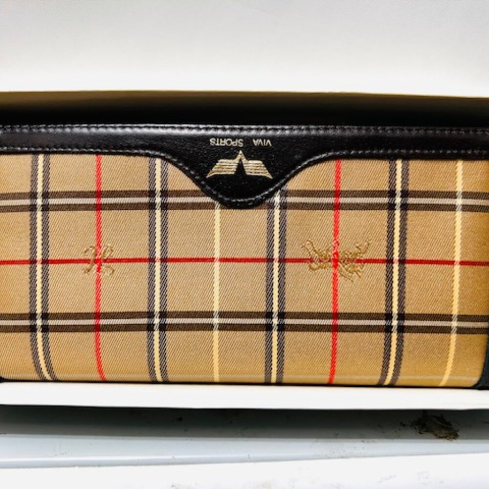 New Beautiful VIVA SPORT Women Wallet Leather burgendy Nova Check Bi-Fold (93 - Picture 9 of 11